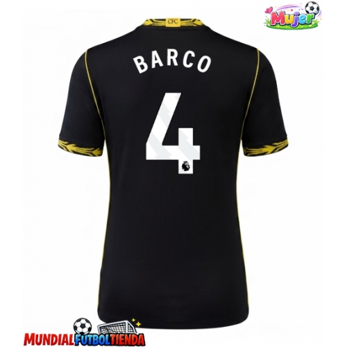 Camiseta Chelsea Valentin Barco #4 Segunda Equipación Replica 2026-27 para mujer mangas cortas